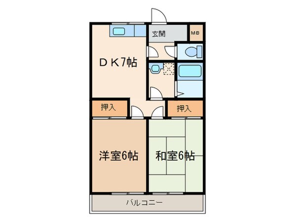 ロイヤルハイツ板倉の物件間取画像